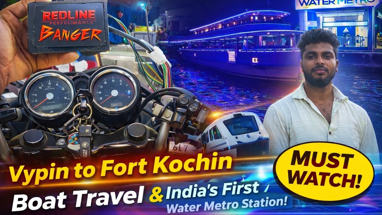 Bike Banger Kit Install 🔥 | Vypin to Fort KochiMetro Travel | India’s First Water Metro Experience 🚤