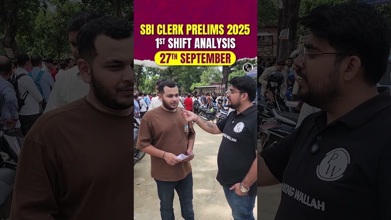 SBI Clerk Prelims 2025 1st shift analysis | 27th September #sbiclerkanalysis2025 #pw #bankingwallah