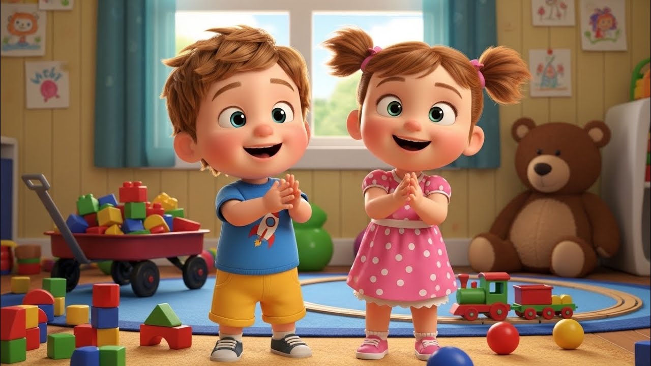 Clap Clap Clap Your Hands 👏 Fun Action Song for Kids | 3D Nursery Rhymes 🥰