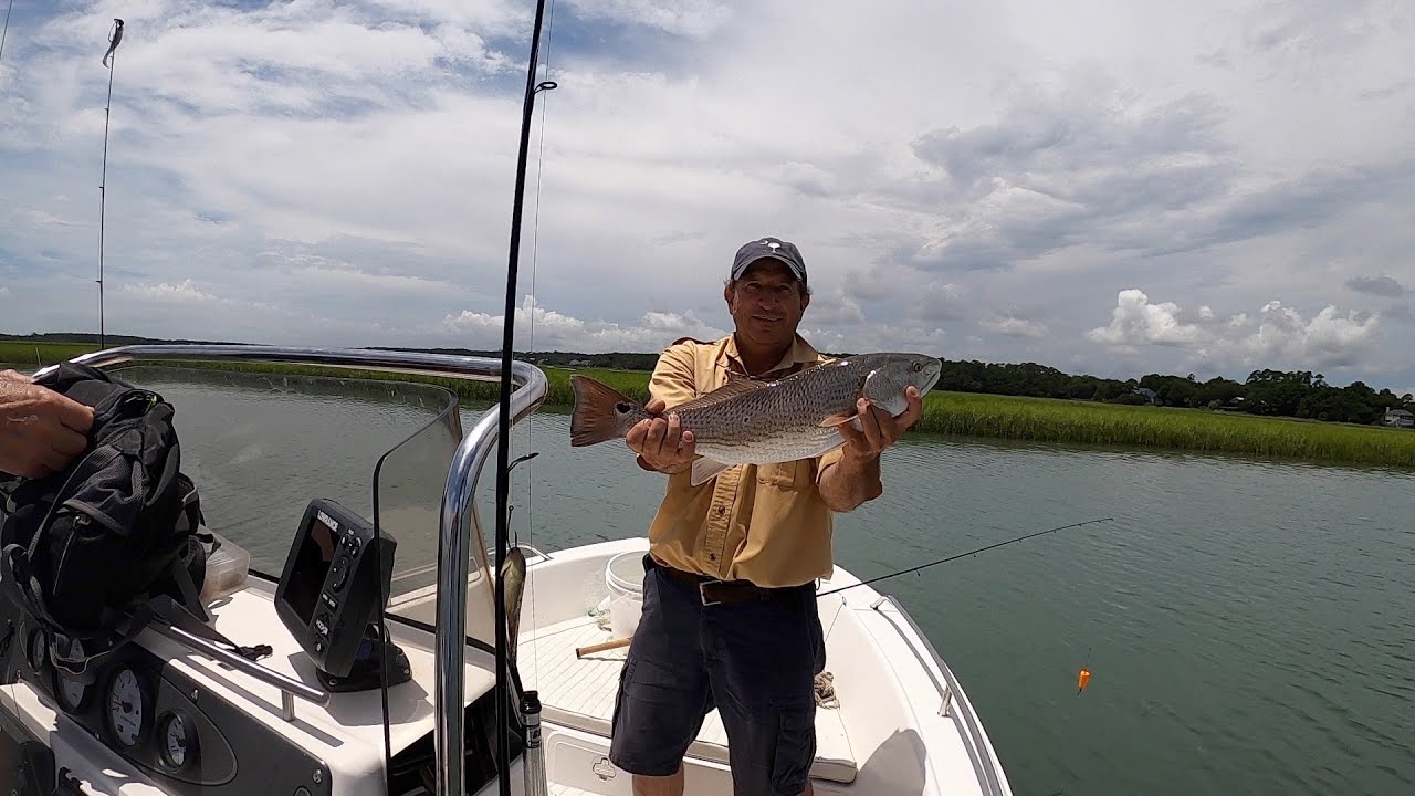 Murrells Inlet -- Fishing with Family -- Redfish, Trout, & Croaker -- Fishing Shrimp Under Cork