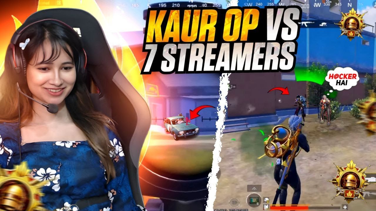 7 STREAMERS Reported Me 😱 KAUR OP vs 7  YOUTUBERS | BGMI