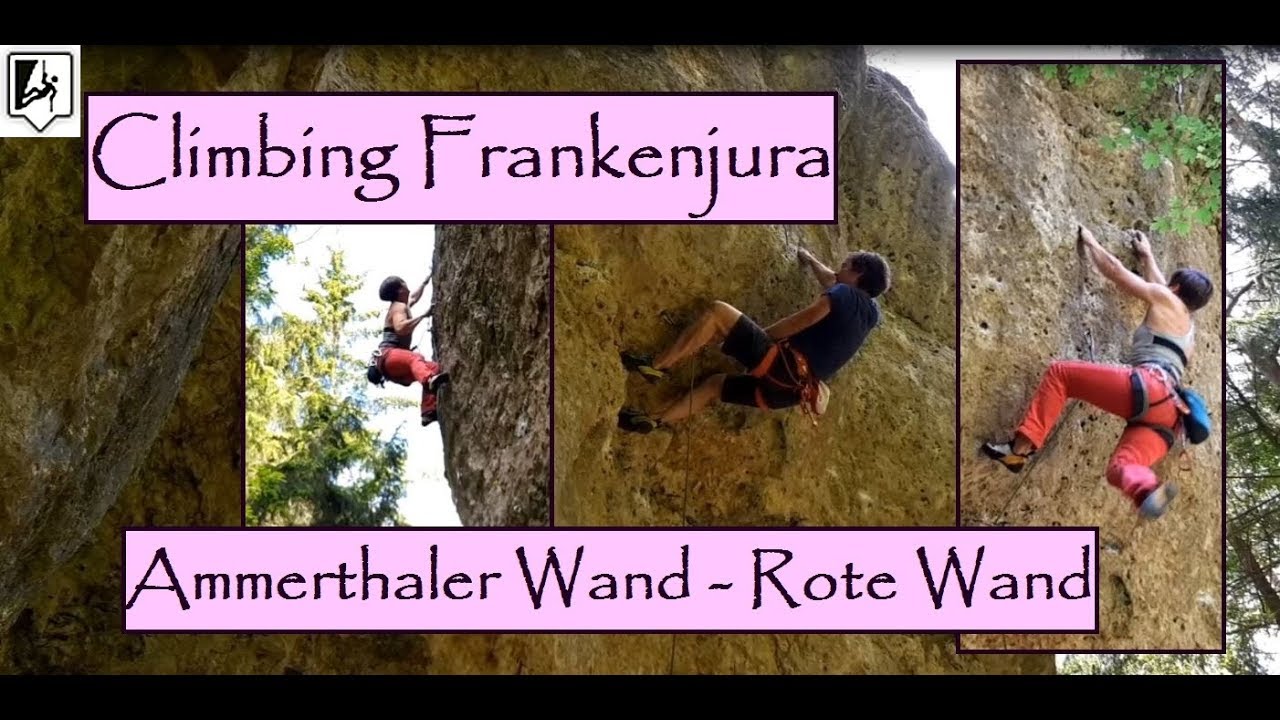 Climbing in Frankenjura at Ammerthaler Wand (Rote Wand) - Klettern im Frankenjura