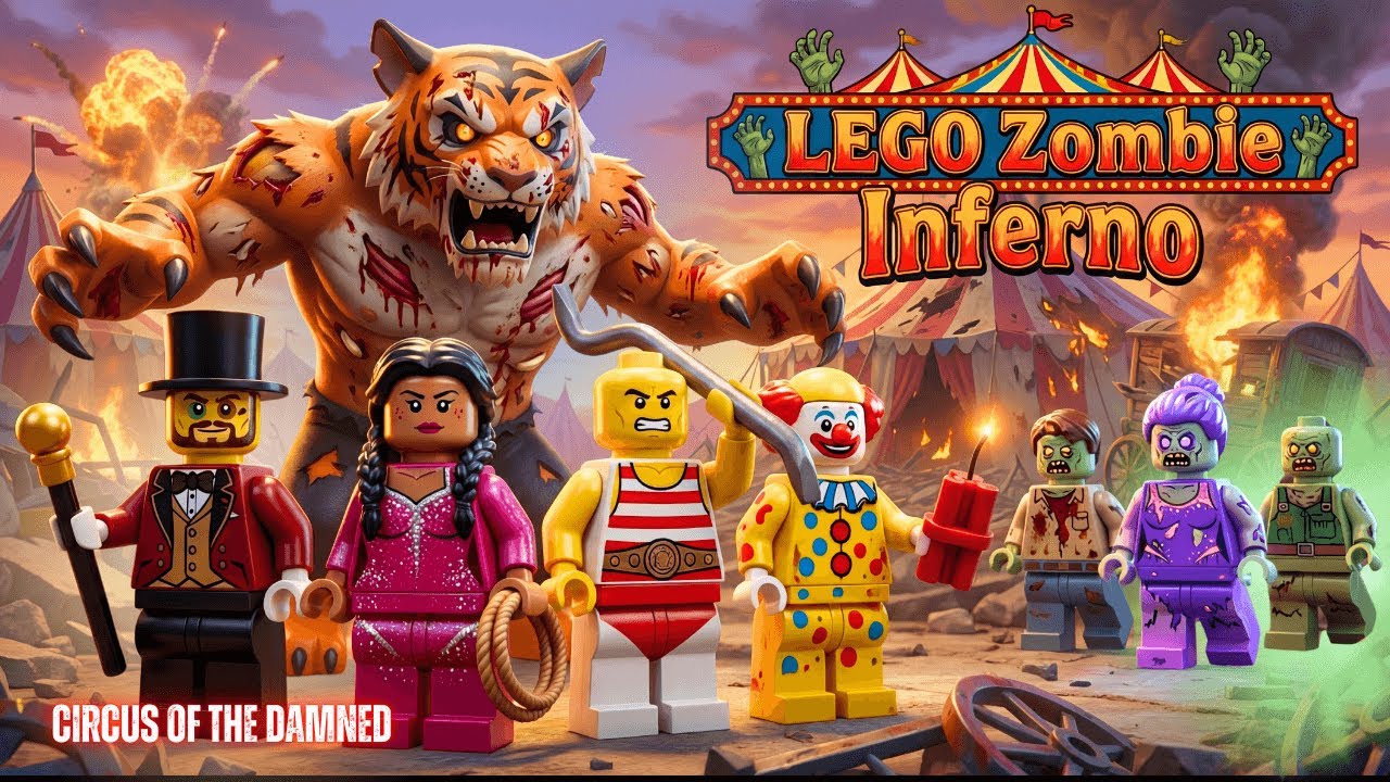 Zombie Inferno: Circus of the Damned🎪 | LEGO Zombie Animation| Episode 13