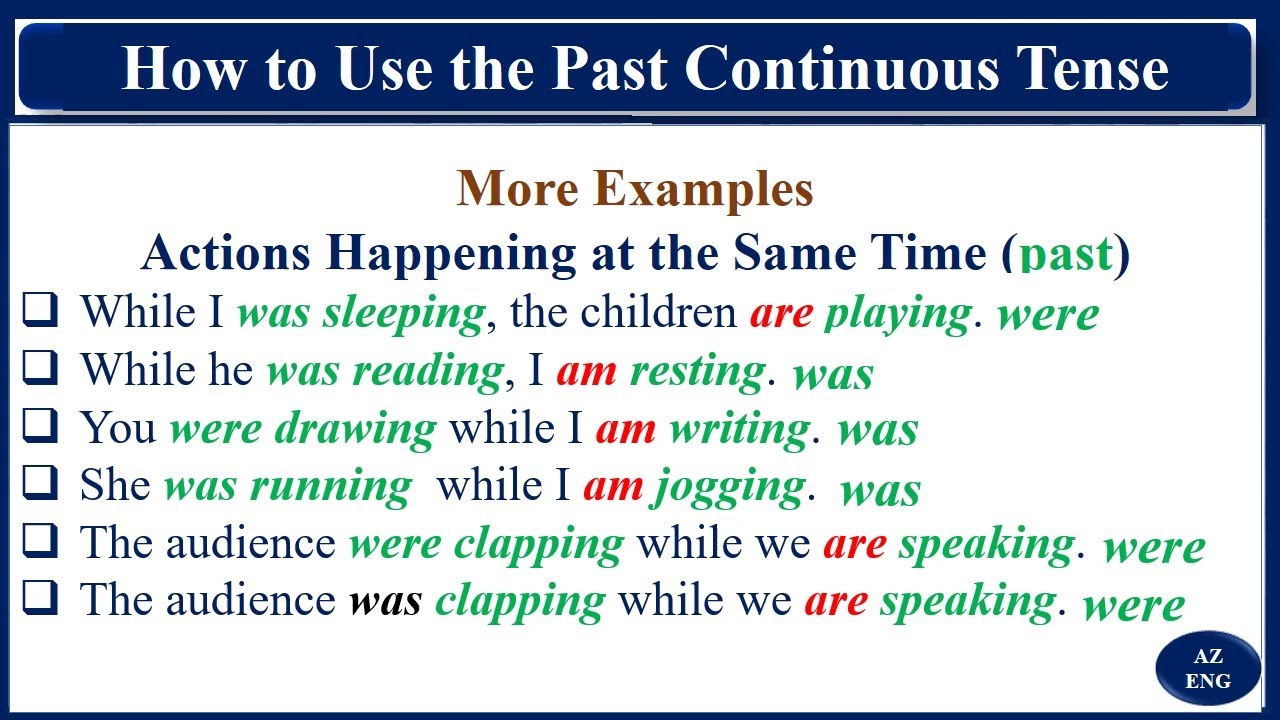 WELCOME TO PAST CONTINUOUS TENSE