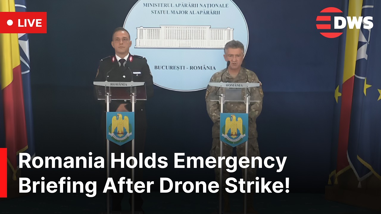 LIVE: Romania Defence Ministry Holds Press Conference After Drone Hits Galati Building | AH1Z