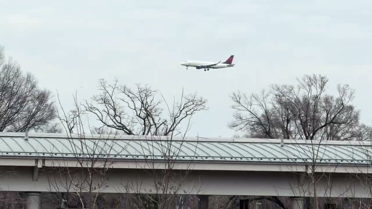 A cold day Plane spotting at Potomac Yard Metro Station.
