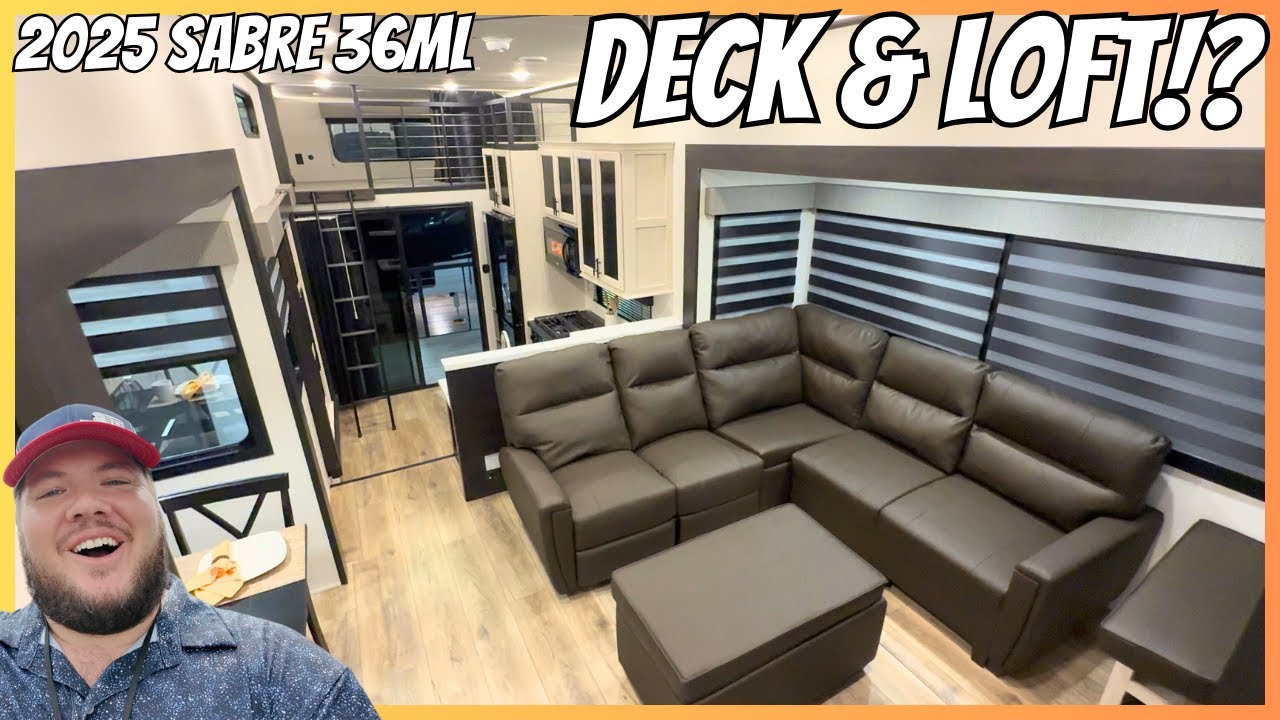 2025 SABRE 36ML | MID LIVING REAR DECK RV WITH A LOFT!?