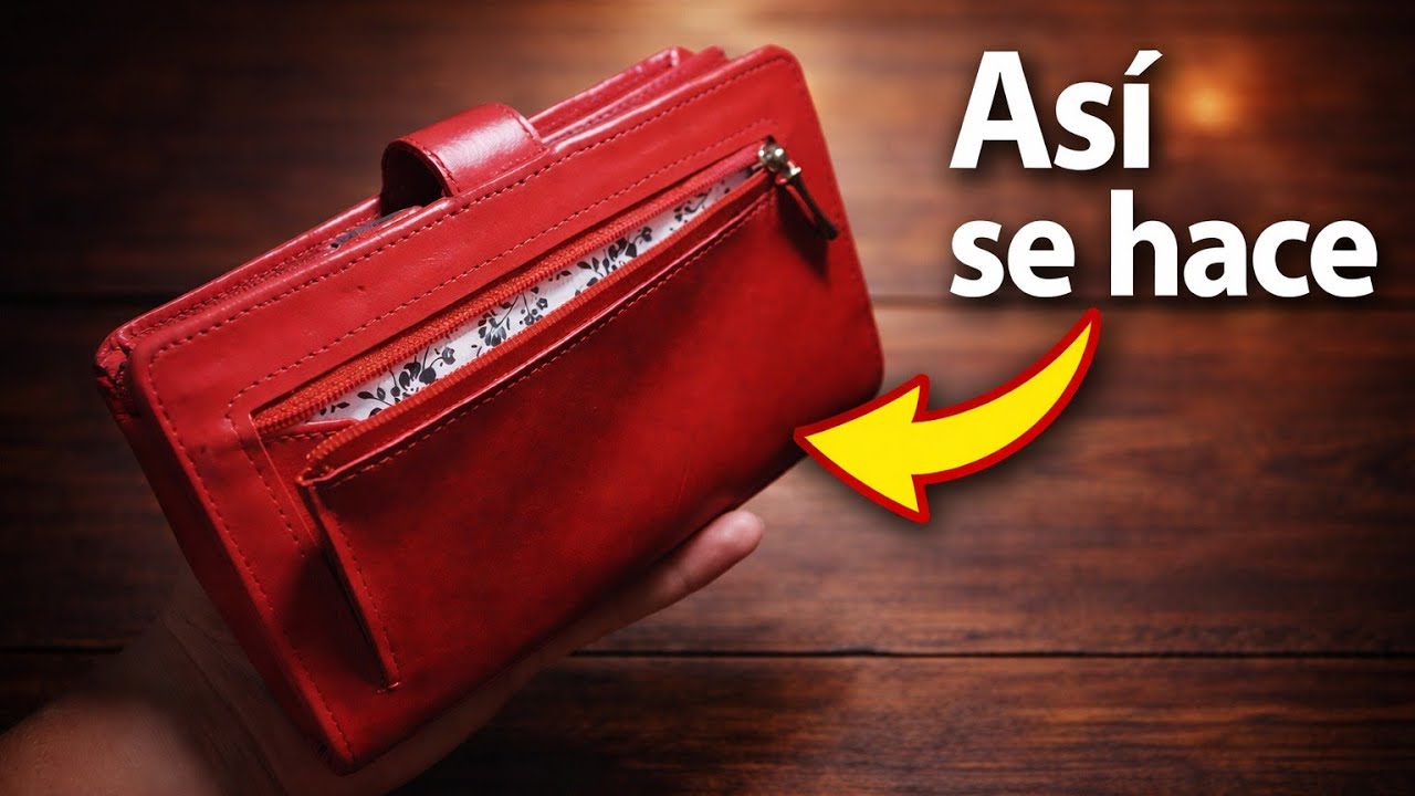 Cómo hacer una BILLETERA chequera de cuero para mujer