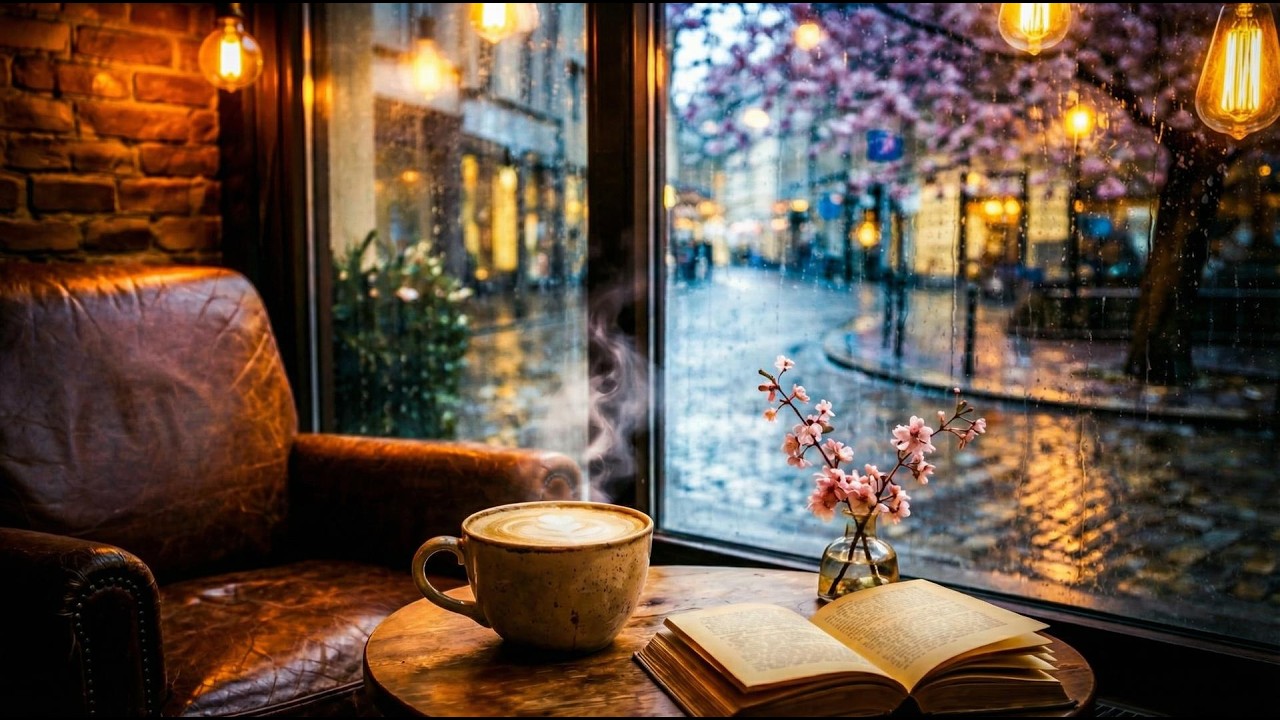 Rainy Day Coffee Shop with Smooth Jazz | Relaxing Ambience for Study & Focus ☕