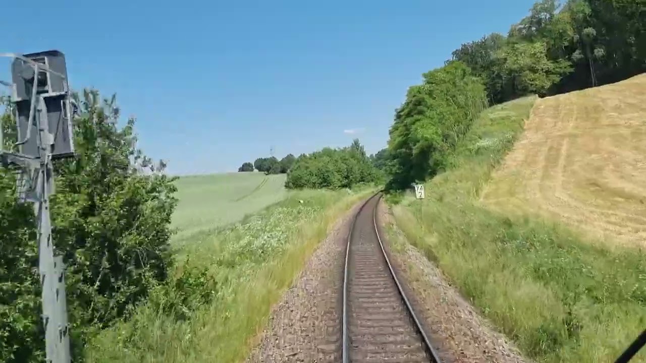 Führerstandmitfahrt. Mühldorf - Landshut (Bay). Z kabiny maszynisty. BR-248 Vectron Dual Mode.