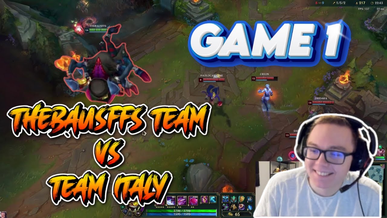 Team TheBausFfs VS Team Italy | Game 1| TheBausFfs (Cho'gath)
