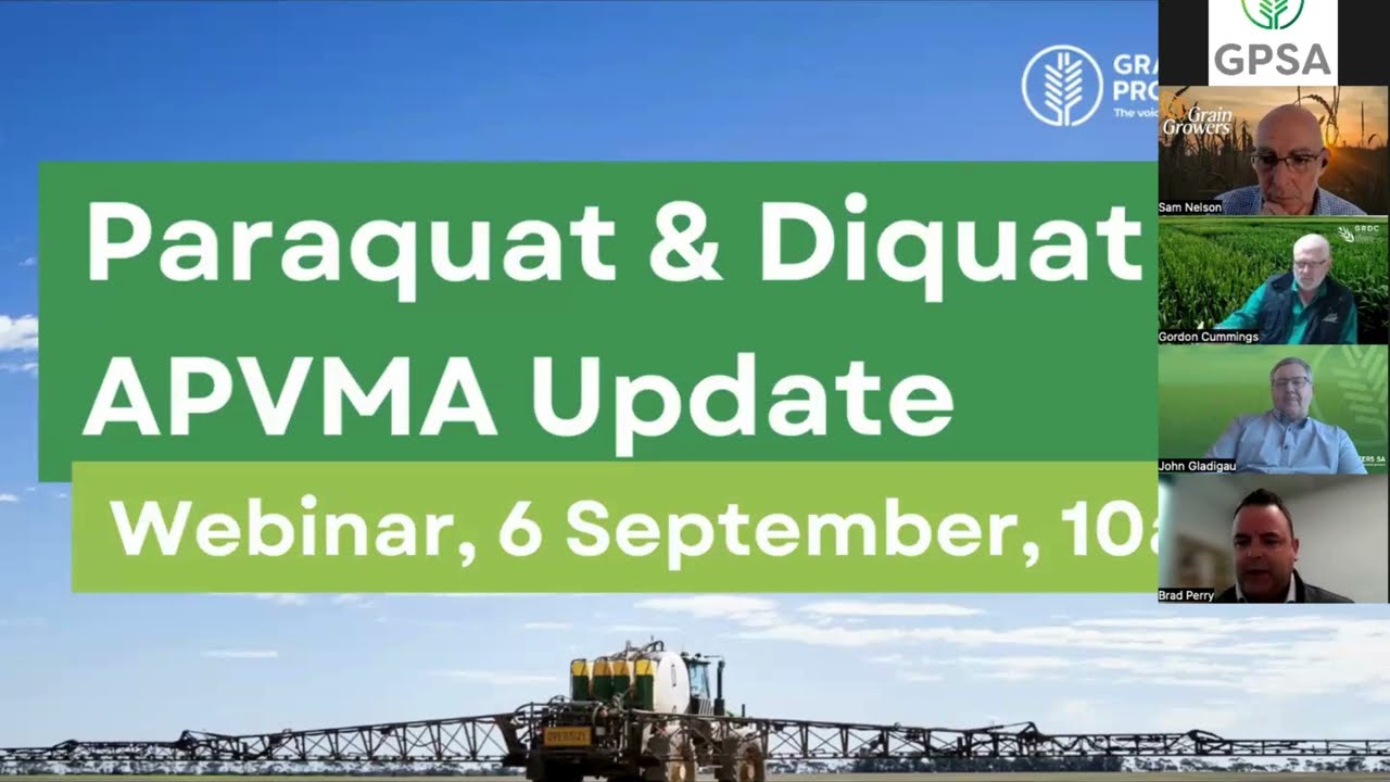 GPSA Paraquat & Diquat APVMA Update Webinar 6 September 2024