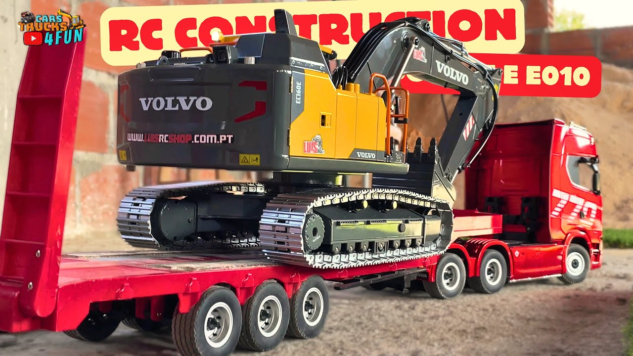 RC Construction Volvo RC Excavator Double E E010, Huina 1501 and 1598 6x6 @CarsTrucks4Fun