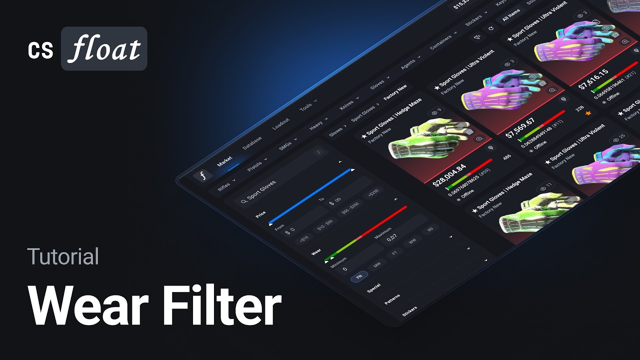 How to Filter CS2 Skins by Wear & Float on CSFloat