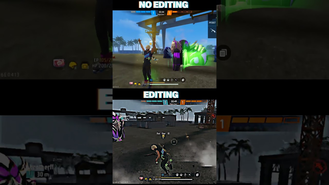 NO EDIT VS EDIT VIDEO 🤨 #freefire #ffindialive #freefireclips #garenafreefire #ffliveindia #viral