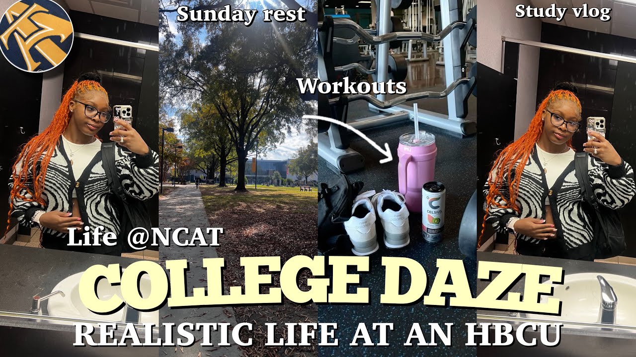 COLLEGE DAZE: Realistic life at an HBCU | Hanging with friends, Workouts, Studying