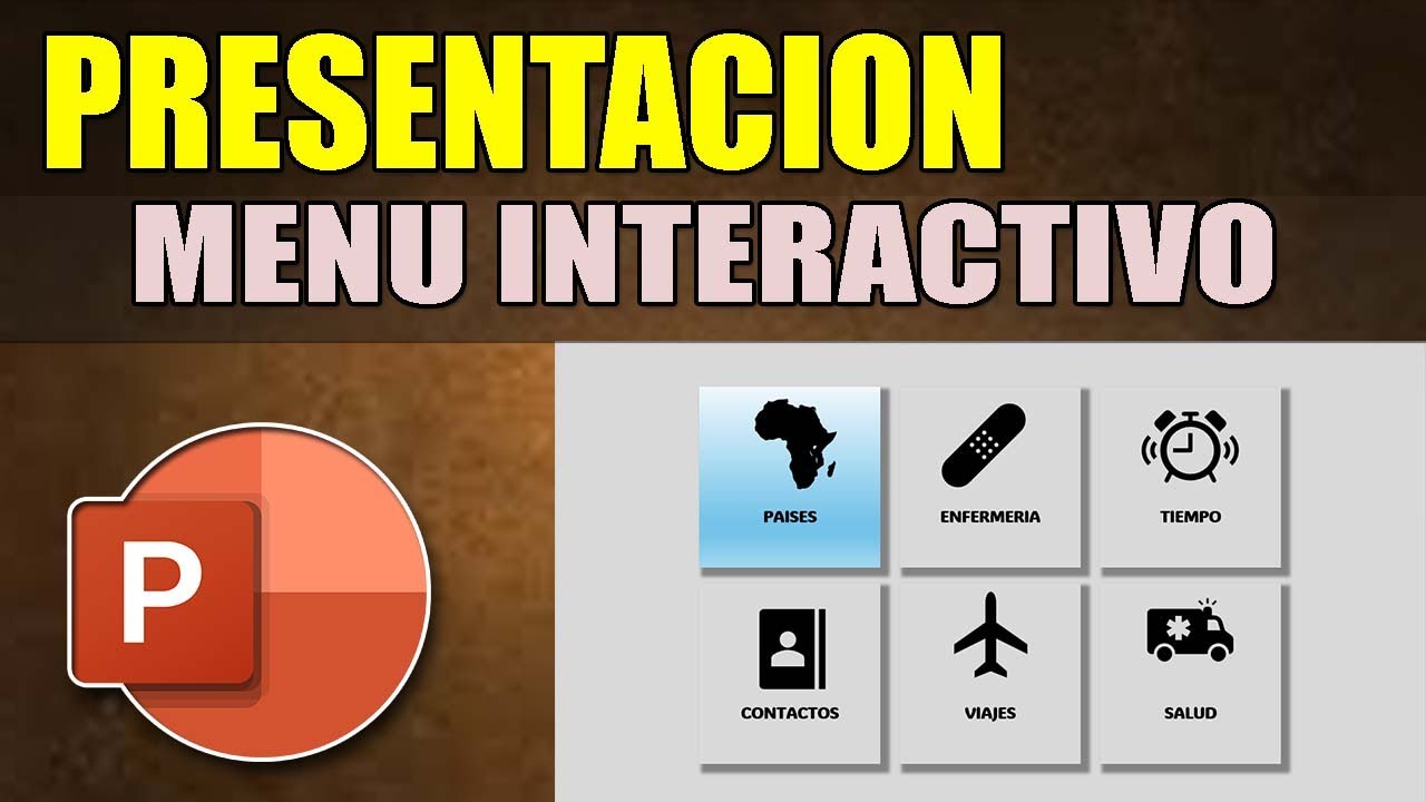 PRESENTACION con MENU y BOTONES INTERACTIVOS en powerpoint