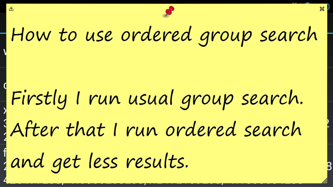 How to use ordered group search - GameGuardian