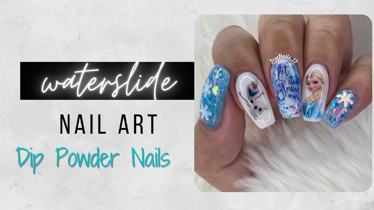 How to Apply Waterslide Decal | Dip Powder Nail Art | Mani Boss | Poshy Nail Designs