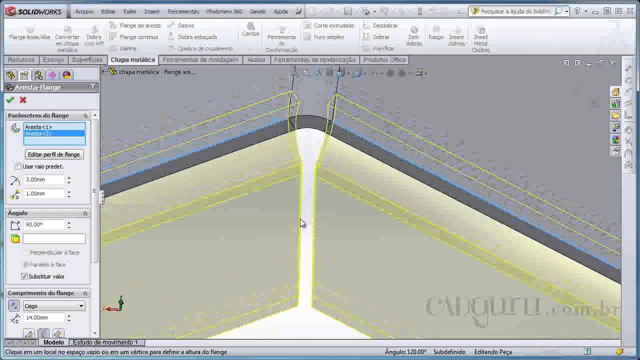 3 4  Aplicando e configurando o recurso de flange de aresta