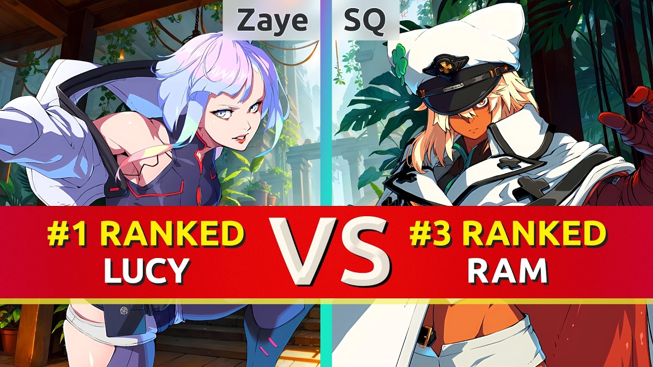 GGST ▰ Zaye (#1 Ranked Lucy) vs SQ (#3 Ranked Ramlethal). High Level Gameplay