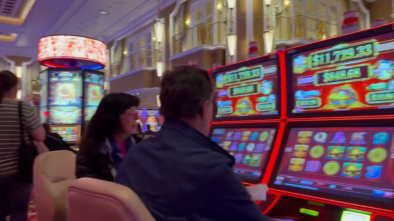 CASINO WALK through ENCORE Boston Harbor's Slot Machines.  Virtual Slot Tour