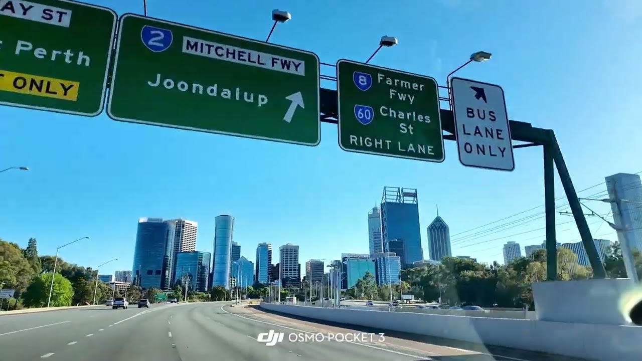 &ldquo;Kwinana Freeway Flow with Perth Skyline | Osmo Pocket 3 Footage&rdquo;