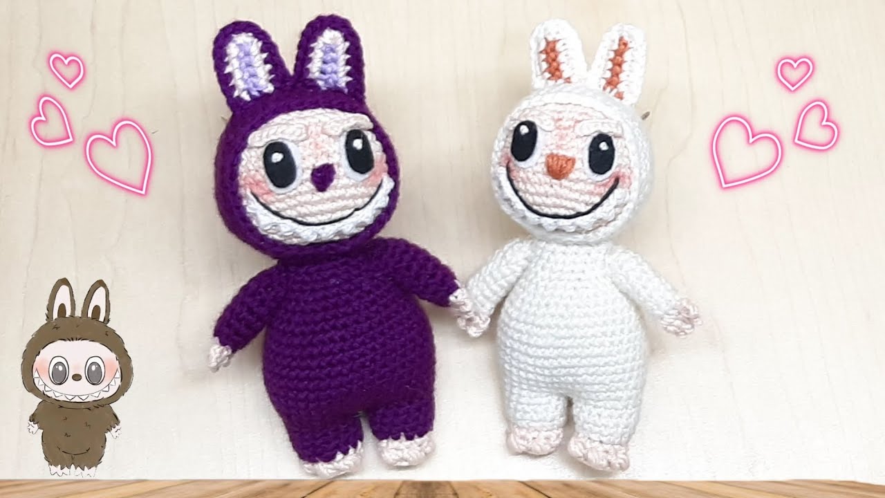 🤩 LABUBU AMIGURUMI / TEJIDO FACIL / TUTORIAL PASO A PASO  🤩