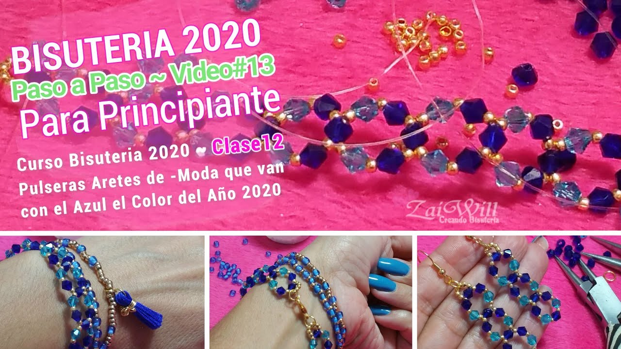 Como hacer Pulseras  y Aretes de Moda  Modelo2 ~ Bisuteria Clase12