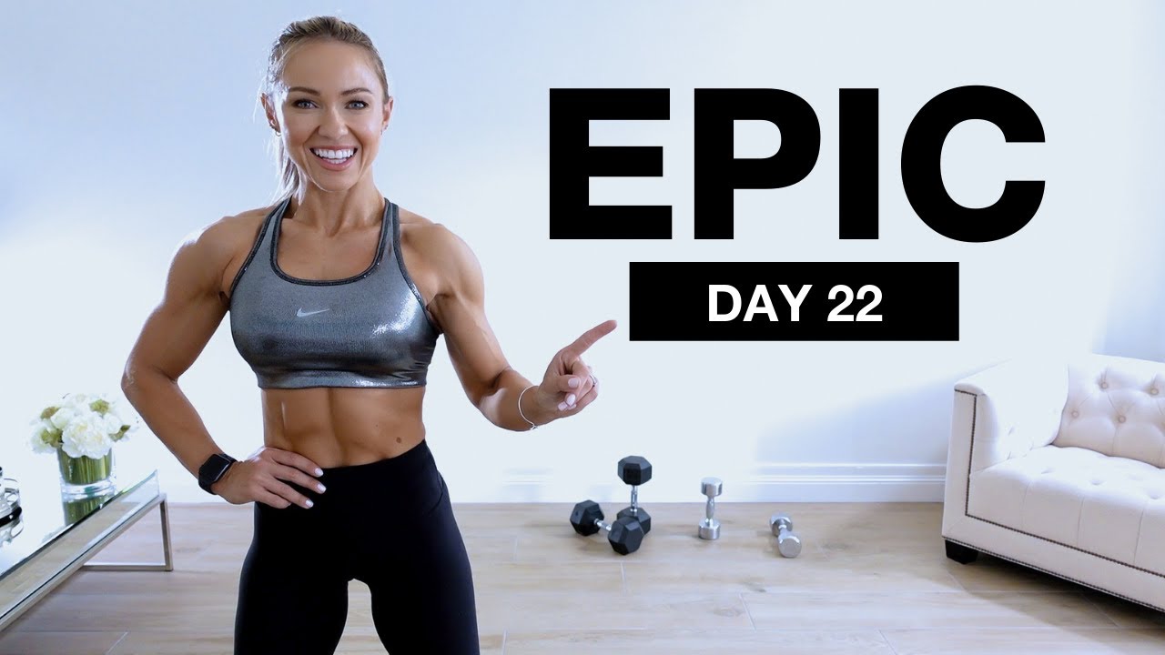 Day 22 of EPIC | Dumbbell Shoulders & Core Workout [Supersets]