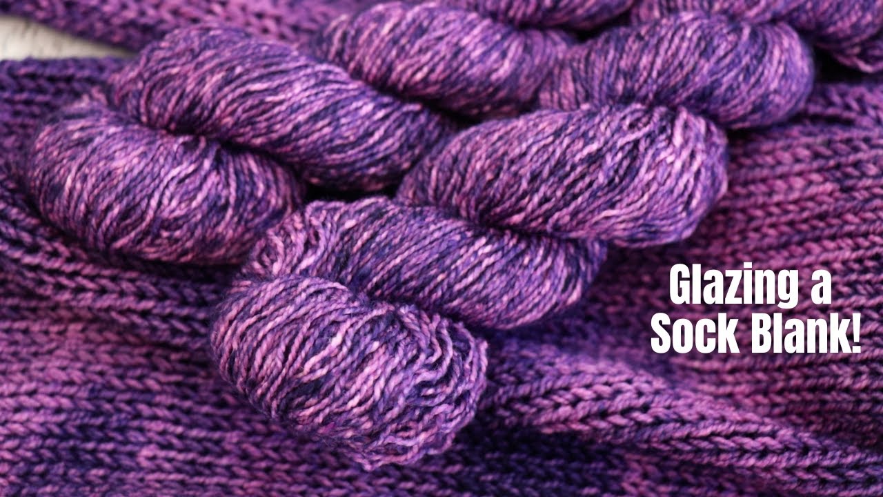 Dyepot Weekly #414 - Glazing a Double Stranded Sock Blank with Acid Dyes