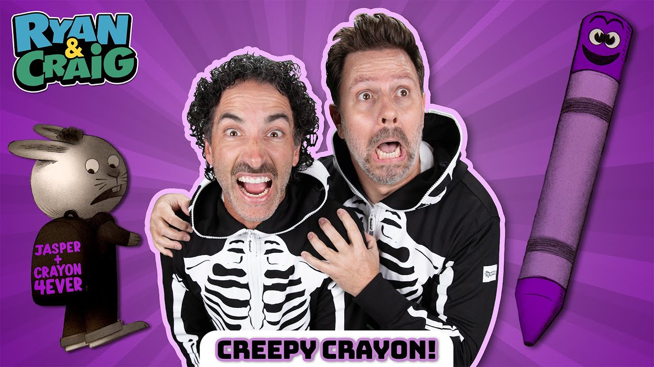 🎵CREEPY CRAYON!🖍️ | Fun Kids Song | Spooky Brain Break | Ryan & Craig