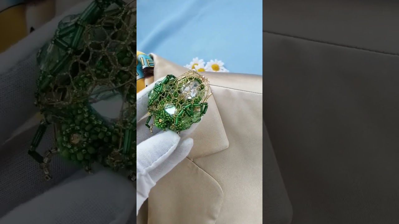 Beaded Insect bug brooch. Жук брошка жужа ручної роботи. Insect Brooch 😎😎😎
