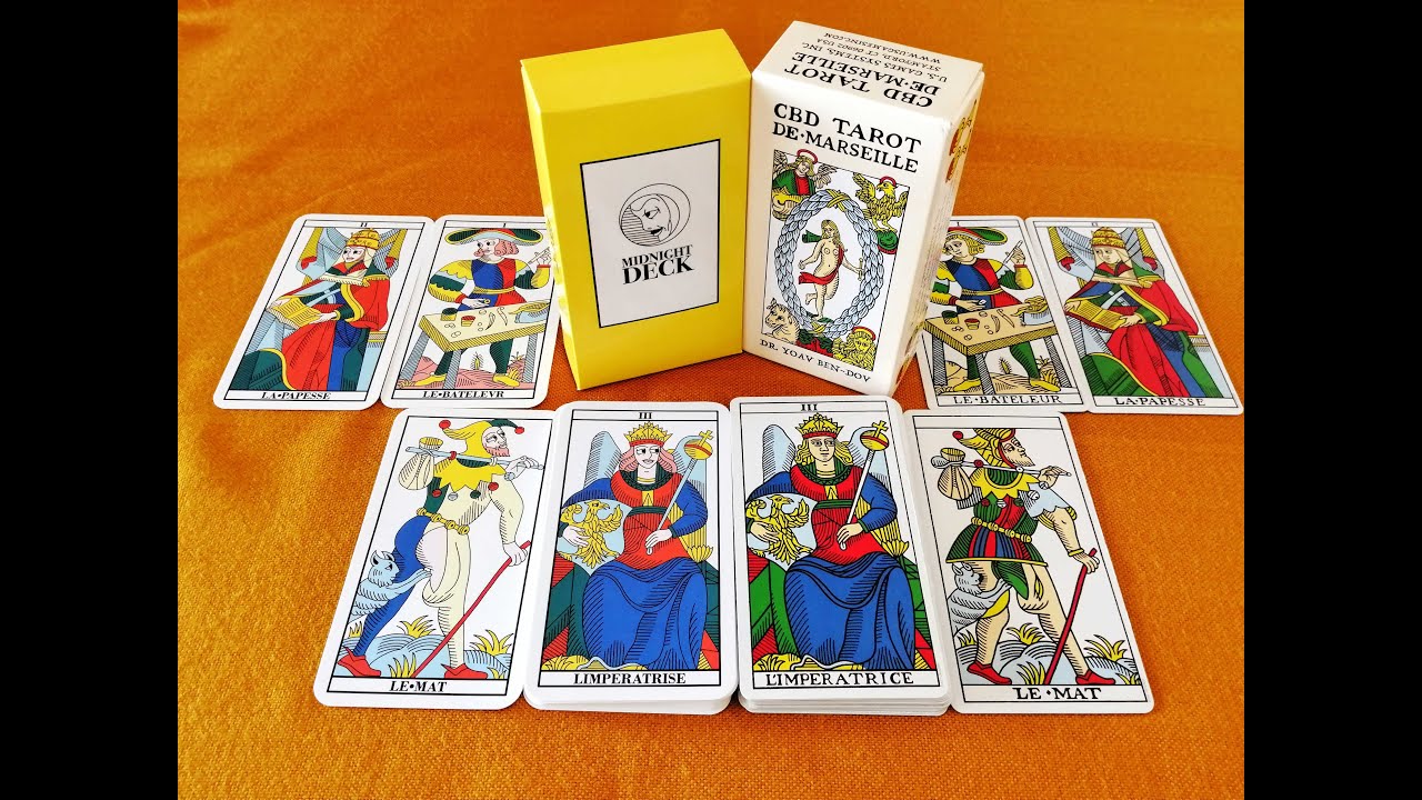TAROT DE MARSELLA CBD y MIDNIGHT DECK | COMPARATIVA DE LOS 2 MAZOS