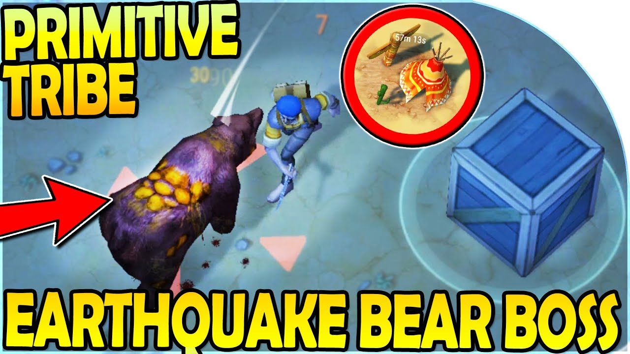 EARTHQUAKE BEAR BOSS + PRIMITIVE TRIBE EVENT - Desert Storm Zombie Survival Gameplay