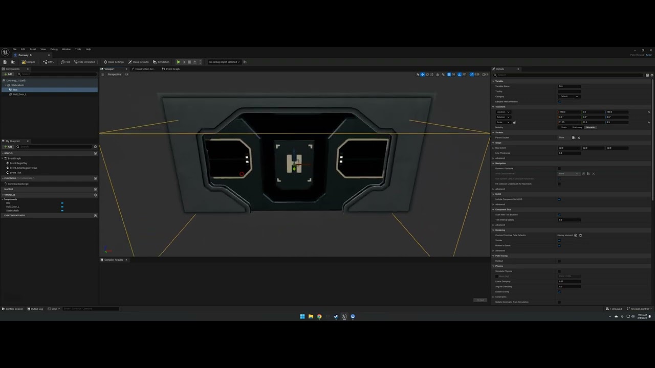 Creating a sliding door in Unreal Engine 5