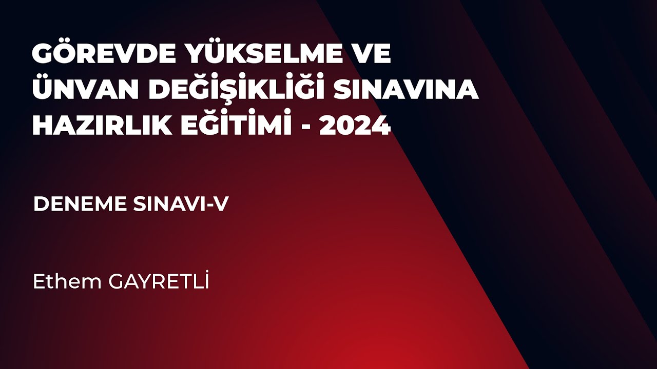 Deneme Sınavı - V