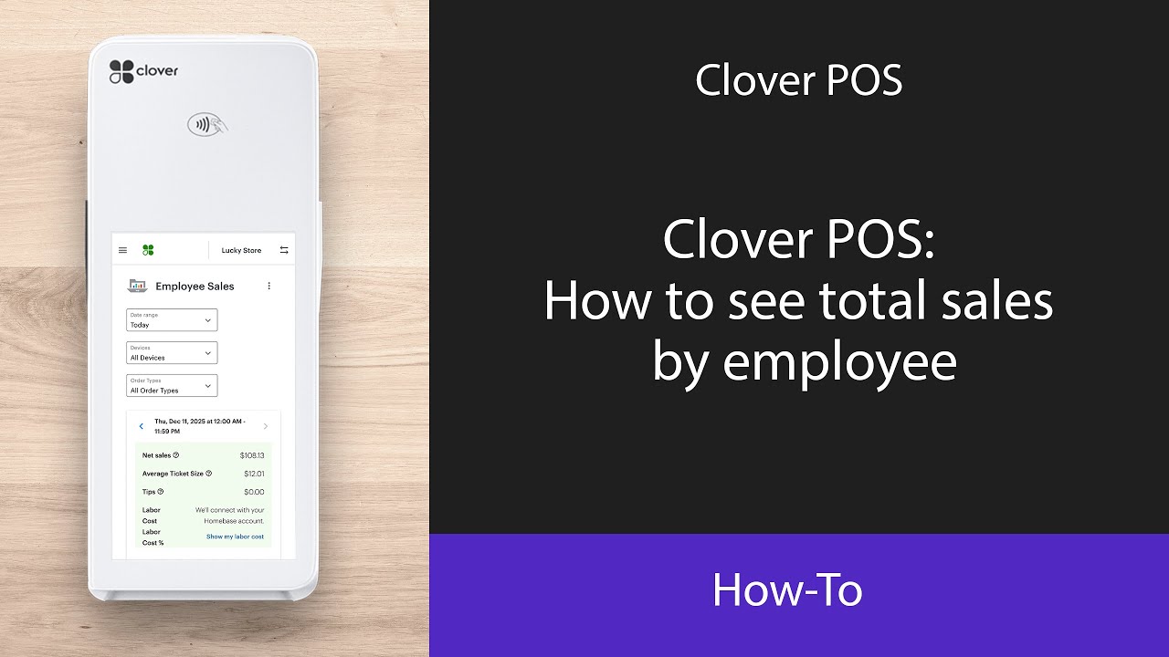 Clover POS: How to see total sales by employee