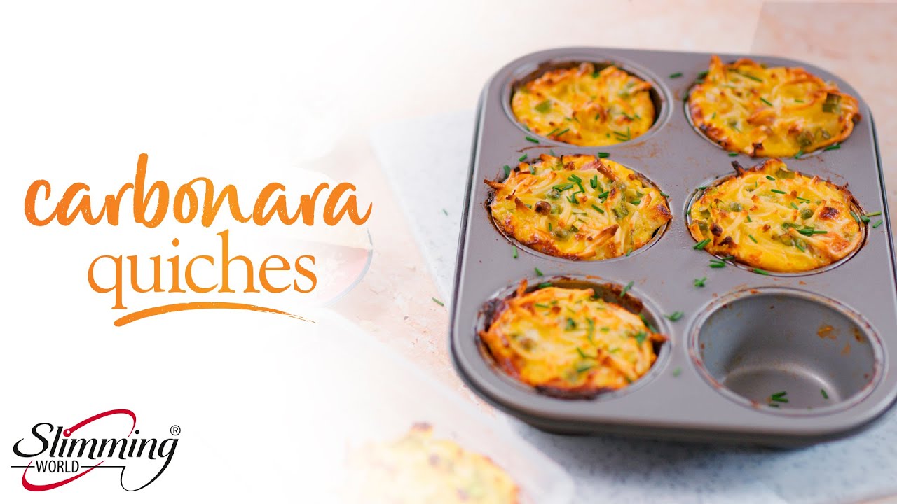 Slimming World Carbonara Quiches 🍝🧀🍝 - full recipe and Syn details in the description below