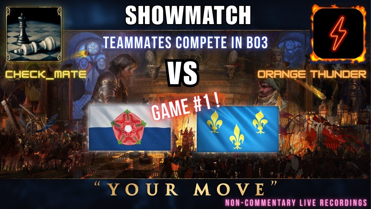 AOE4 SHOWMATCH: Teammates go 1v1 BO3 - Game #1