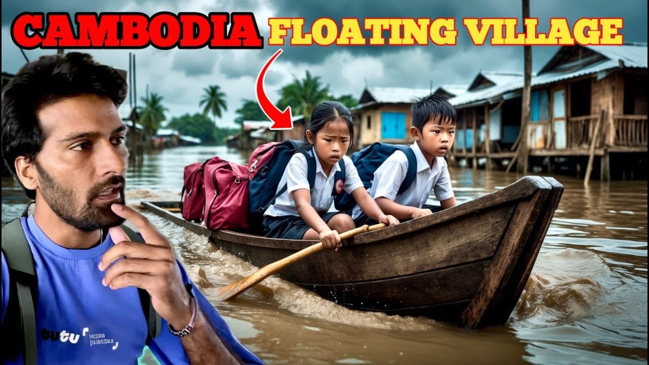 Children Go to School by Boat | Inside Kampong Phluk Floating Village