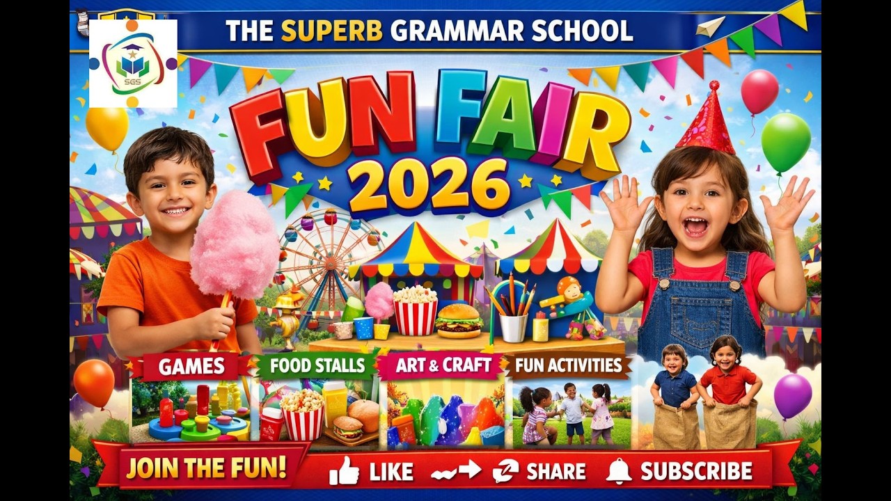 Fun Fair 2026 at The Superb Grammar School | Kids performance, Food Stalls & School Activities 🎉