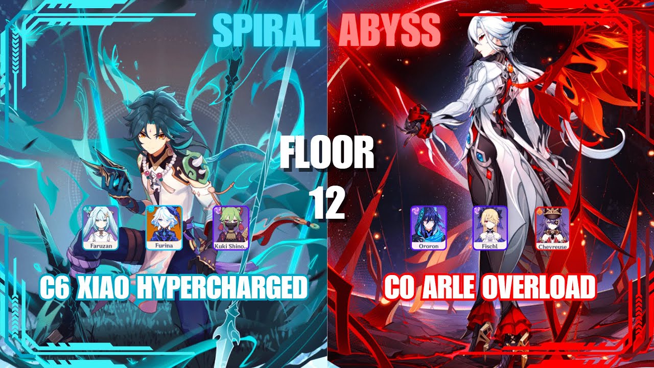 C6 Xiao Hypercharged & C0 Arlecchino Overload | 5.8 spiral abyss 9 stars