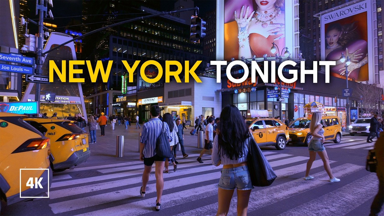 Walking in NYC at Evening / Walking Tour 4K