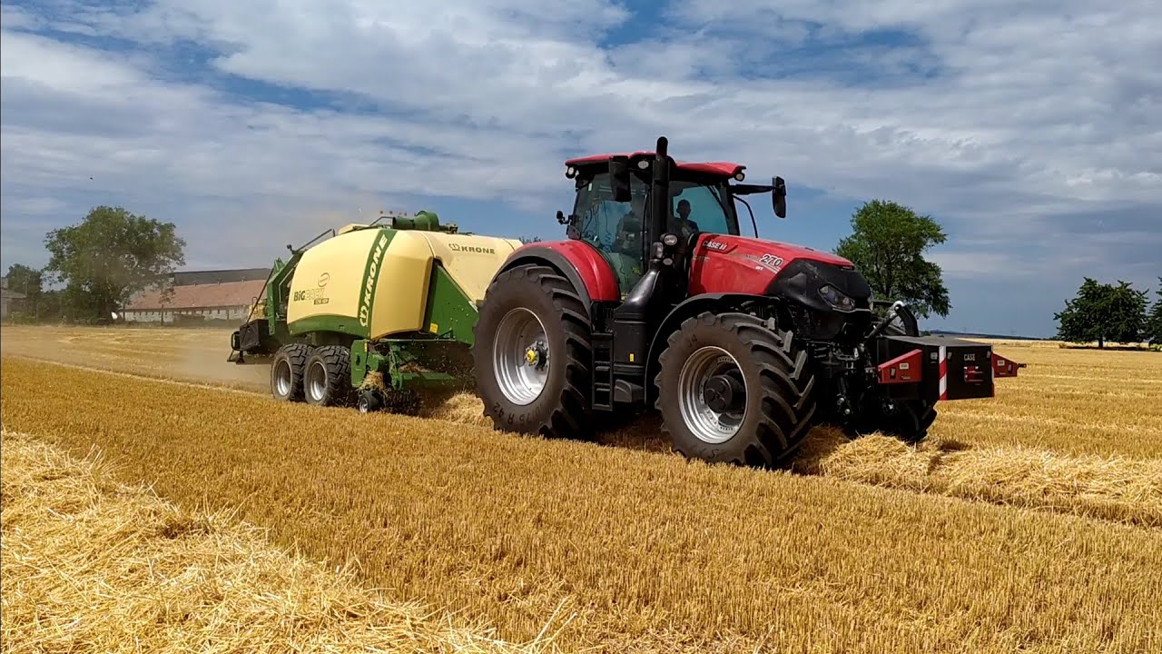 Case IH Optum 270 cvx + Krone BigPack 1290 HDP