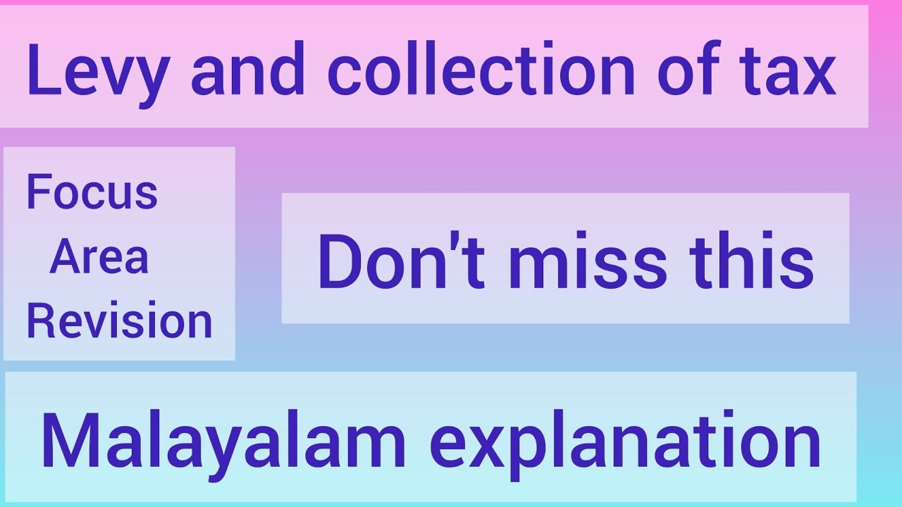 levy and collection of tax under GST|| focus area revision|| bcom ||