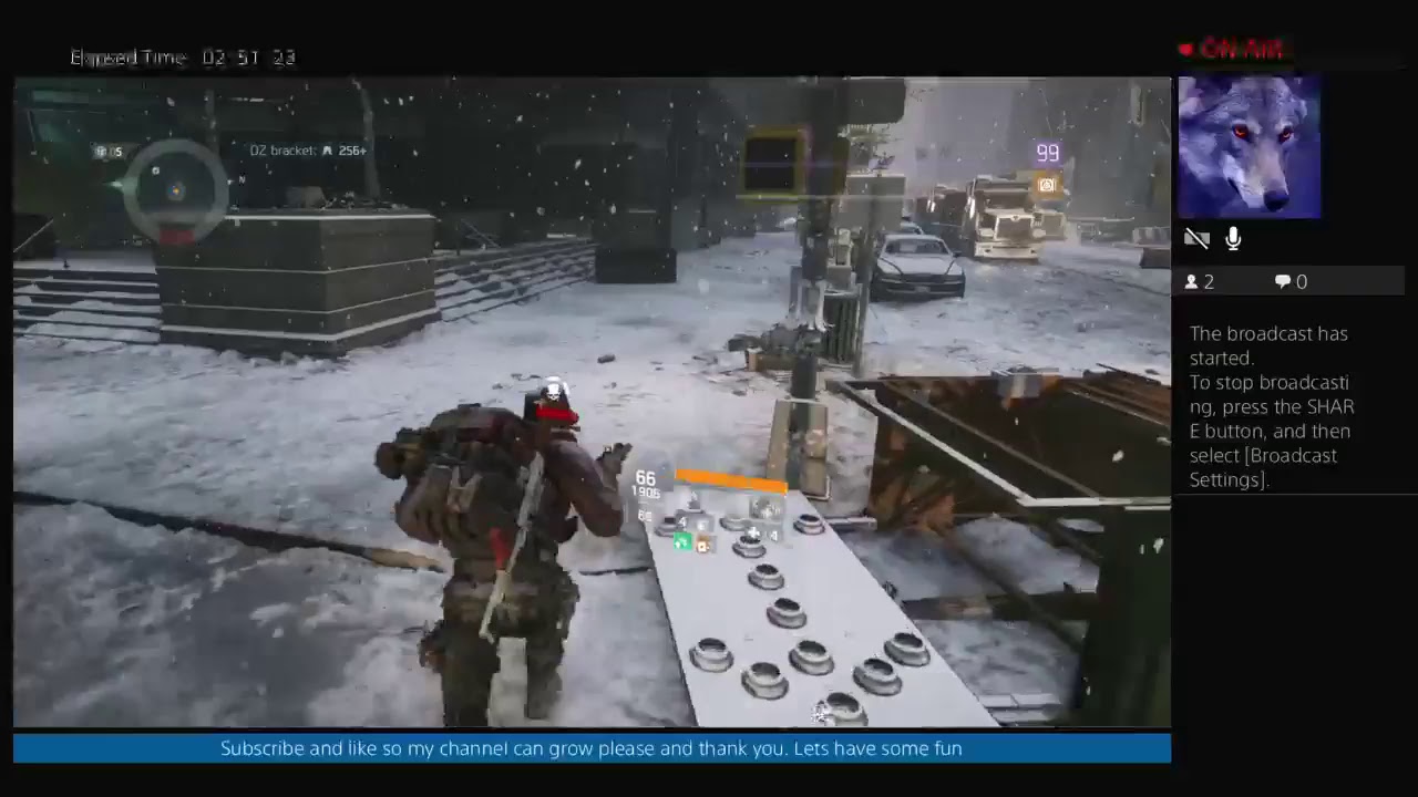 RyuFury09's Live PS4 Broadcast The Division 1.8.3 pvp balance player 100 subs goal
