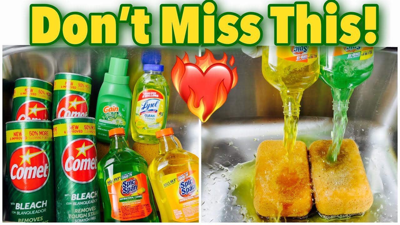 ASMR Paste - 4 Cans of Comet + Spic N Span Lemon & Citrus 💛💚 + GAIN * AMAZING VIDEO IM OBSESSED😍