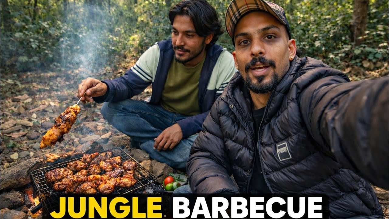 JUNGLE BARBEQUE 🥂  achank samna huya ekk anokhi chizz 🫡se cheak full vlog #talwara#comedy #barbeque 