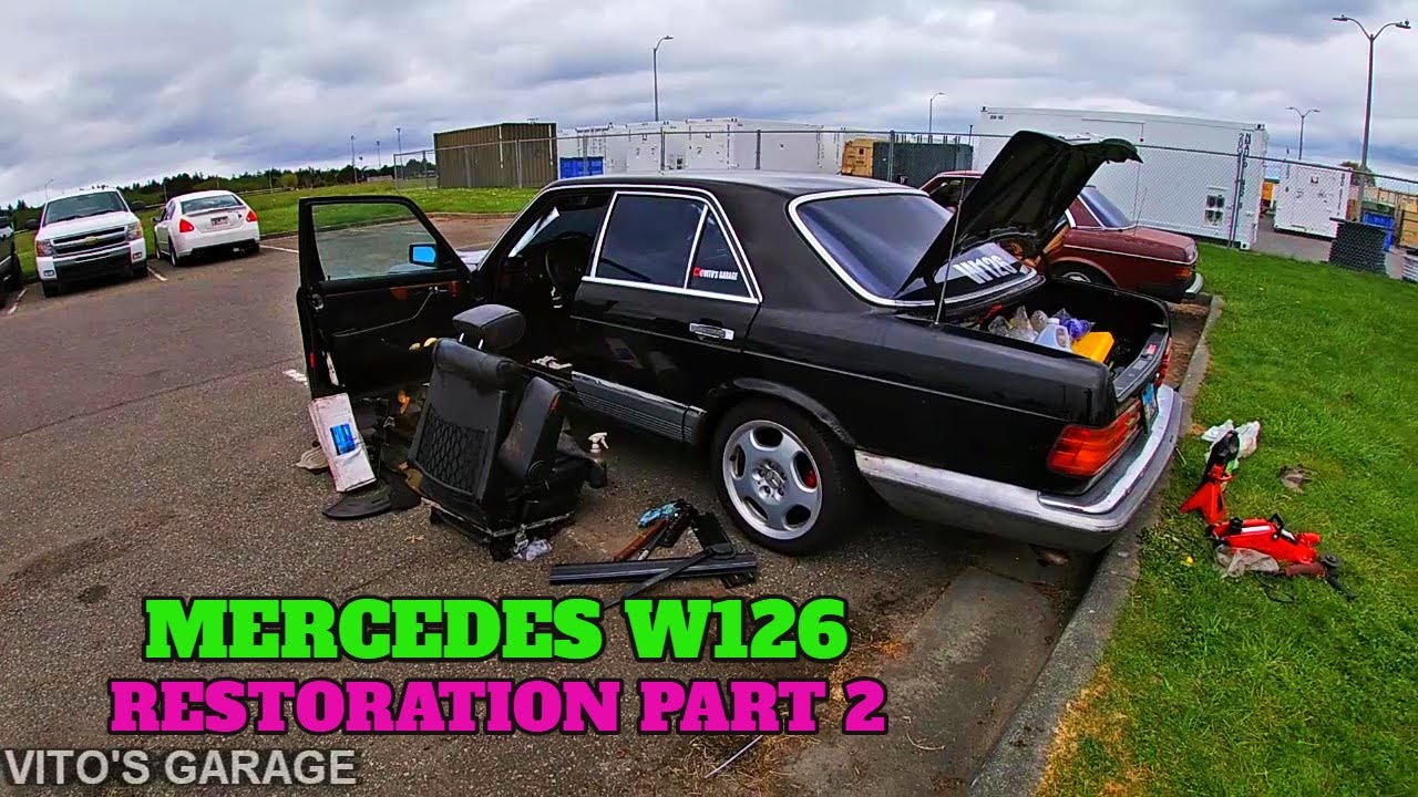 Mercedes W126 Restoration Ep2: Driver Side Interior Removal & Floor Inspection